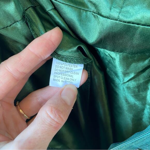 Mac Duggal : Velvet & Beaded Floral All Over w Velvet Trim A-Line Dress : Sz 14 - Picture 8 of 8